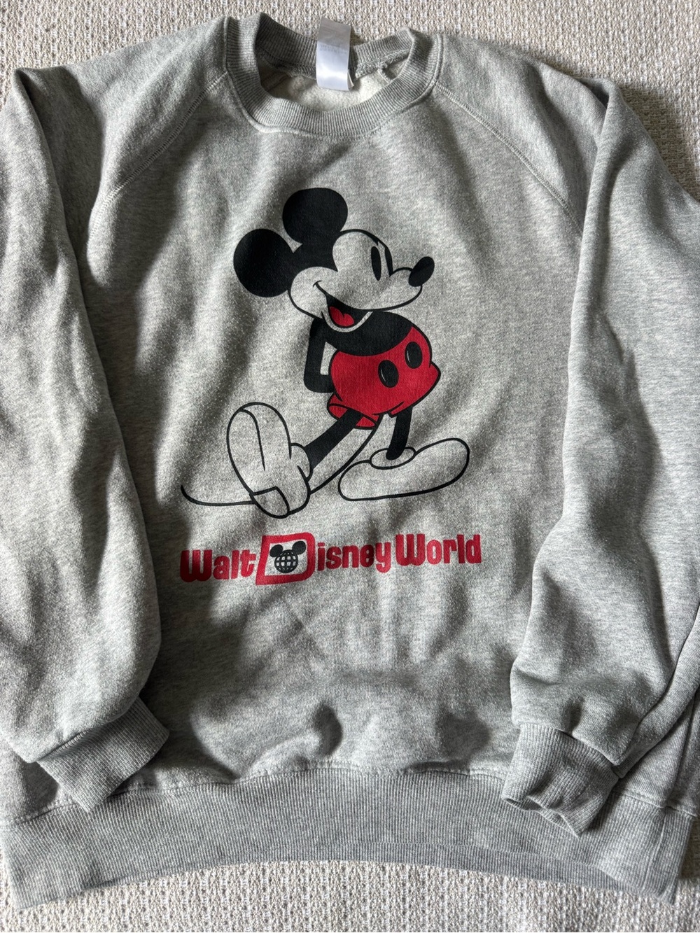 Unisex Men's Size M Gray Official Walt Disney World Crewneck Mickey Mouse